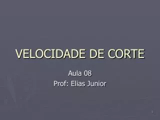 velocidade de corte