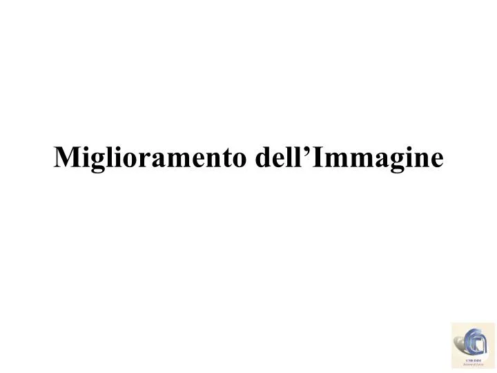 miglioramento dell immagine