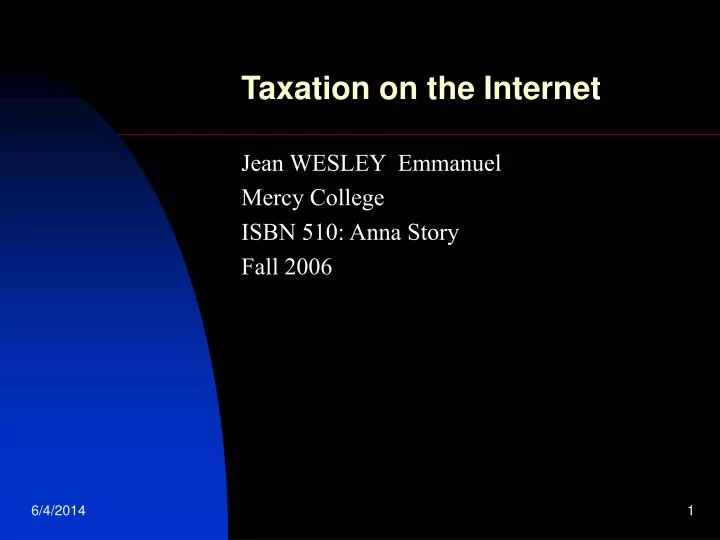 taxation on the internet