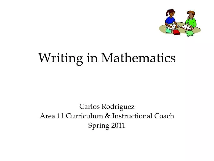 writing in mathematics