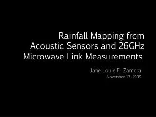 Rainfall Mapping