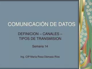 comunicaci n de datos