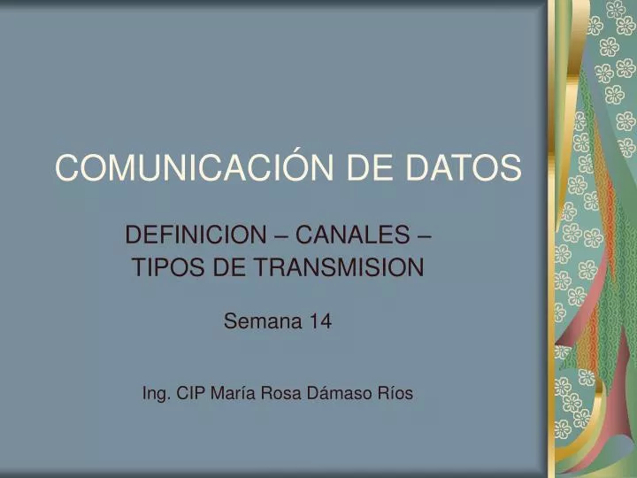 comunicaci n de datos