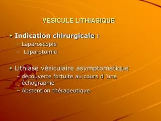 vesicule lithiasique