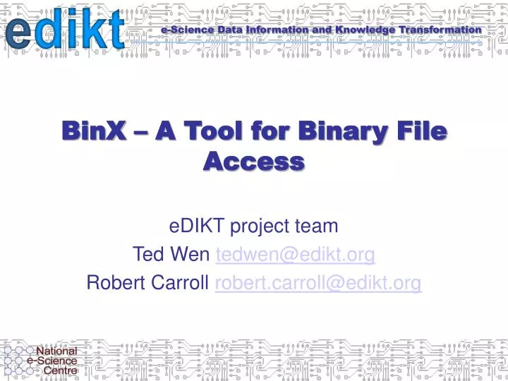 binx a tool for binary file access
