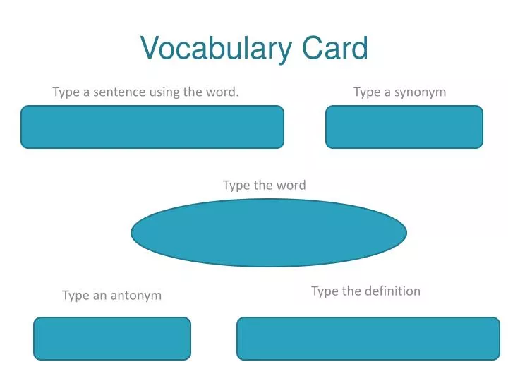 vocabulary card