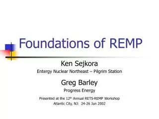 Foundations of REMP