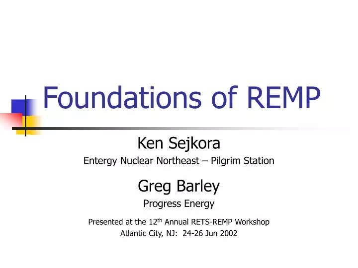 foundations of remp
