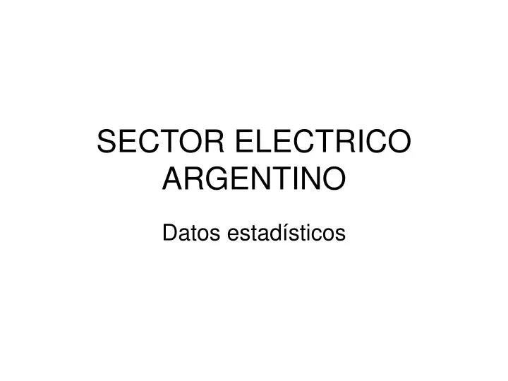sector electrico argentino