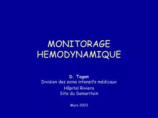 monitor age hemodynamique