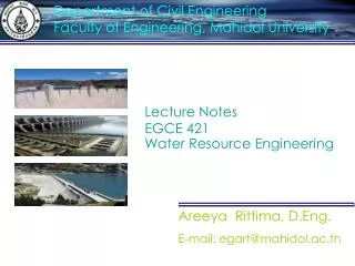 lecture notes egce 421 water resource engineering