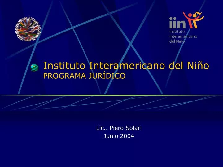 instituto interamericano del ni o programa jur dico