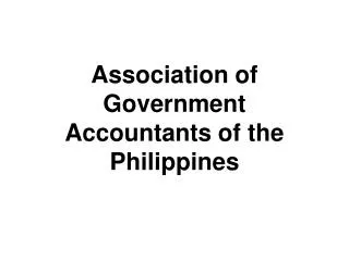 Association of Government Accountants of the Philippines