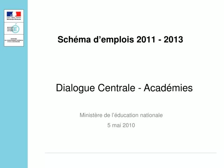 sch ma d emplois 2011 2013