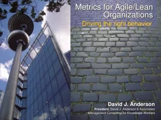 Metrics for Agile/Lean Organizations