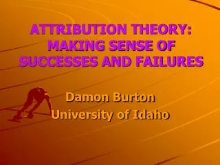 ATTRIBUTION THEORY: MAKING SENSE OF SUCCESSES AND FAILURES