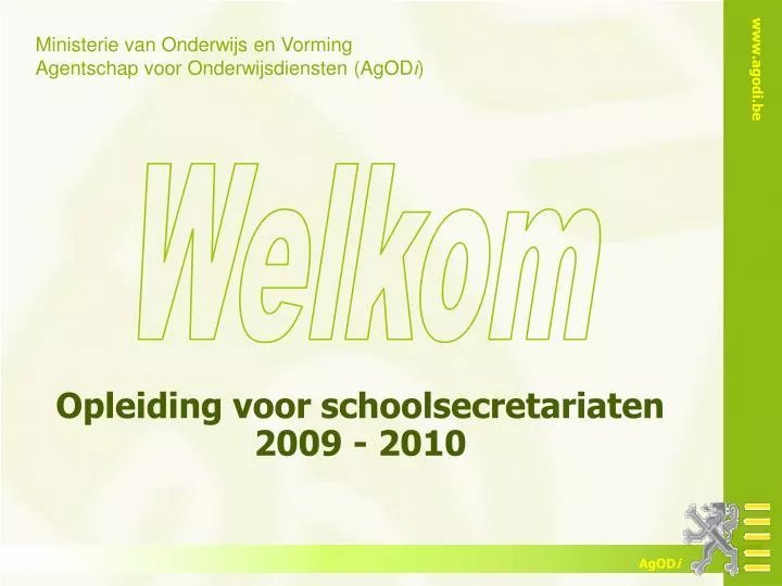 opleiding voor schoolsecretariaten 2009 2010
