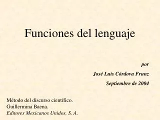 funciones del lenguaje