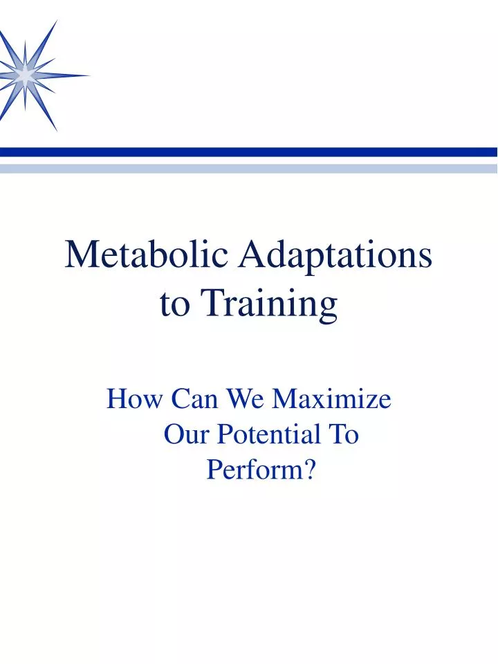 metabolic adaptations to training