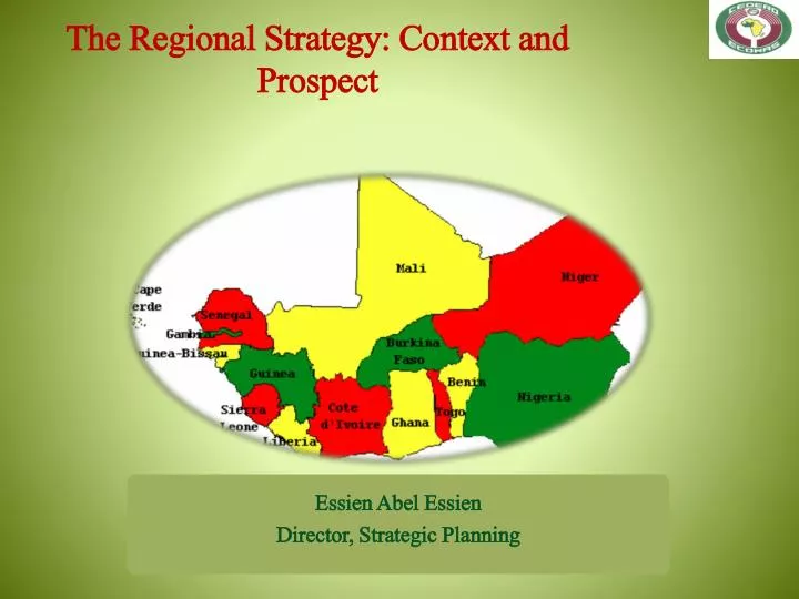the regional strategy context and prospect