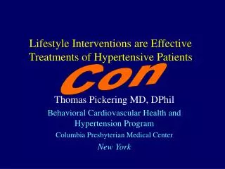 Lifestyle Interventions are Effective Treatments of Hypertensive Patients