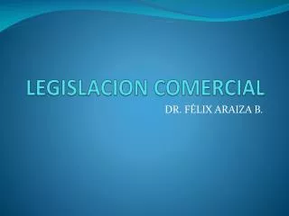 legislacion comercial