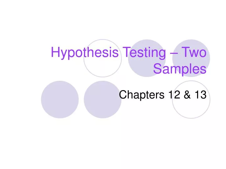hypothesis testing two samples