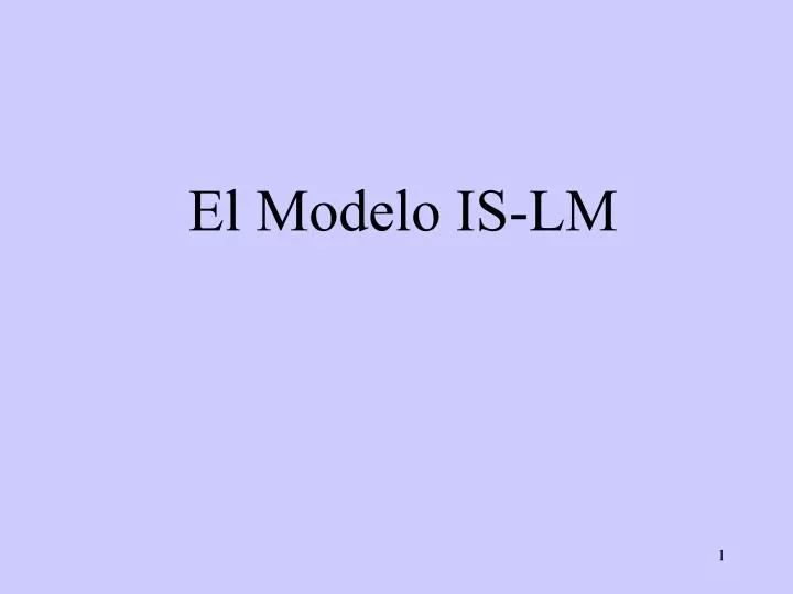el modelo is lm
