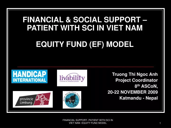 financial social support patient with sci in viet nam equity fund ef model