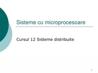 sisteme cu microprocesoare