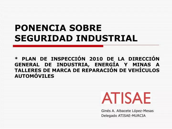 ponencia sobre seguridad industrial
