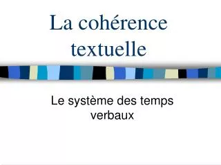 la coh rence textuelle