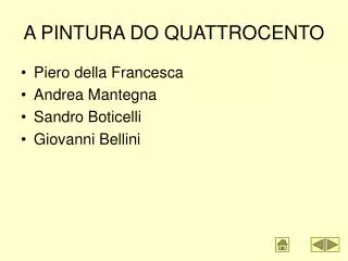 a pintura do quattrocento