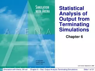 Statistical Analysis of Output from Terminating Simulations