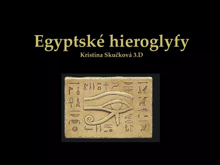 egyptsk hieroglyfy krist na sku kov 3 d