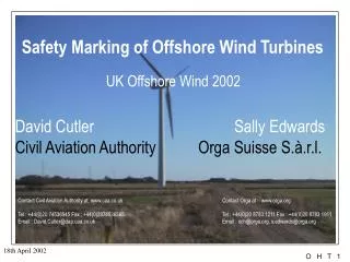 Safety Marking of Offshore Wind Turbines UK Offshore Wind 2002