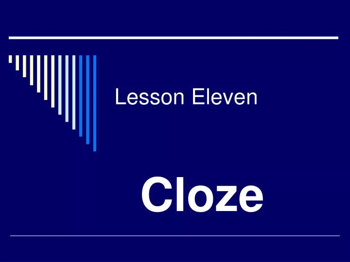 lesson eleven