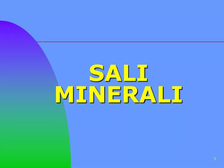 sali minerali