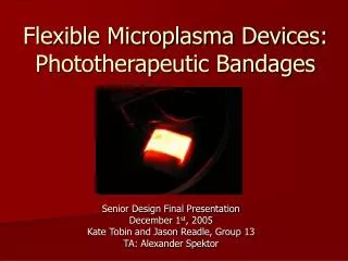 Flexible Microplasma Devices: Phototherapeutic Bandages