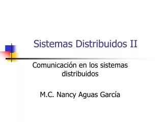 Sistemas Distribuidos II