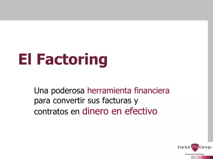 el factoring