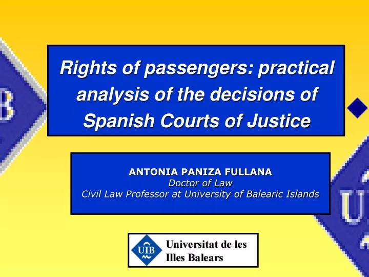 rights of passengers practical analysis of the decisions of spanish courts of justice