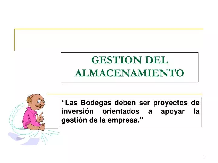 gestion del almacenamiento