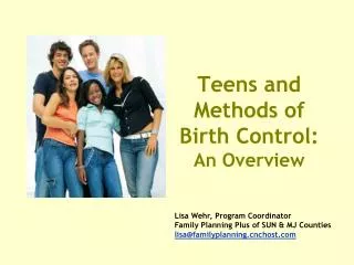 Teens and Methods of Birth Control: An Overview