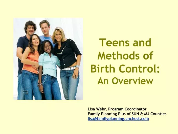 teens and methods of birth control an overview