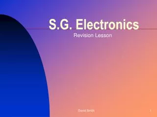 S.G. Electronics