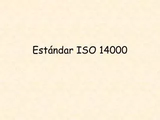 est ndar iso 14000