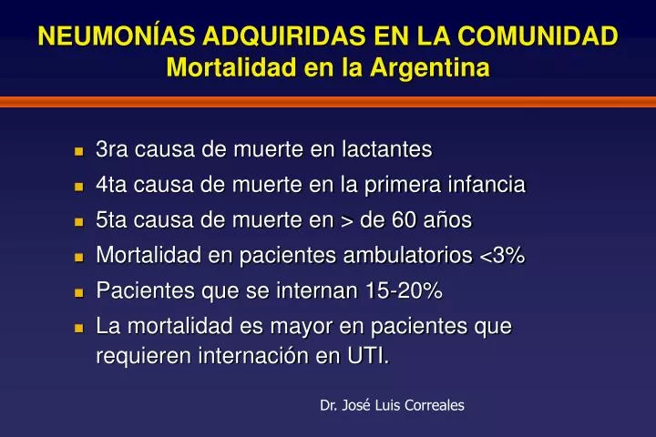 neumon as adquiridas en la comunidad mortalidad en la argentina