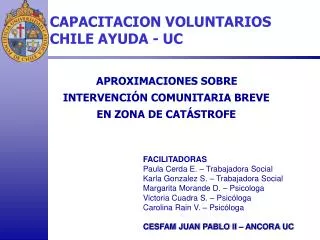 capacitacion voluntarios chile ayuda uc