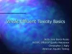 Whole Effluent Toxicity Basics - slide 1